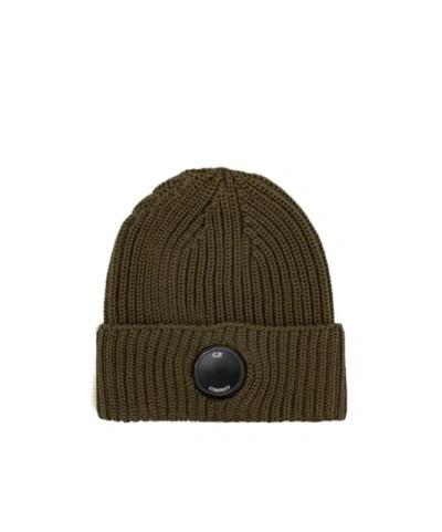 C.p. Company Lens Detail Beanie Hat In Green