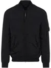 C.p. Company Lens-detail Bomber Jacket In Black