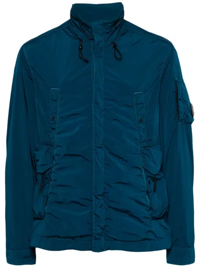 C.p. Company Multi-pocket Bomber Jacket In Blue