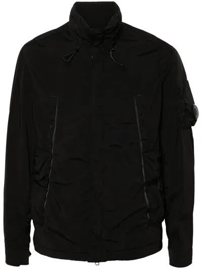 C.p. Company Lens-detail Concealed-hood Jacket In Schwarz