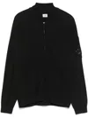 C.p. Company Black Lens Sweater In Black
