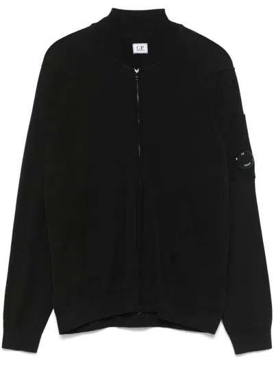 C.p. Company Lens-detail Cardigan In Black