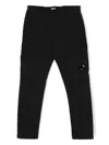 C.p. Company Lens-detail Cargo Trousers In 黑色