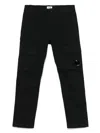 C.p. Company Lens-detail Cargo Trousers In Black
