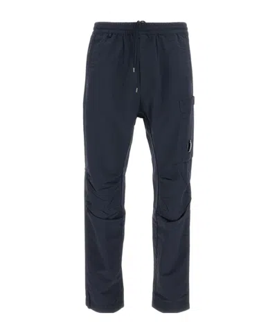 C.p. Company Lens-detail Cargo Pants In Blue