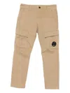 C.p. Company Lens-detail Cargo Pants In Brown