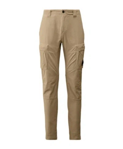 C.p. Company Lens-detail Cargo Pants In Brown