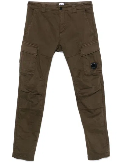 C.P. COMPANY LENS-DETAIL SATEEN CARGO TROUSERS