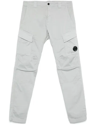 C.p. Company Lens-detail Cargo Pants In Grey