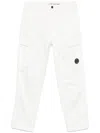 C.p. Company Sweatpants Cargo Pant In Diagonal Raised Fleece In White