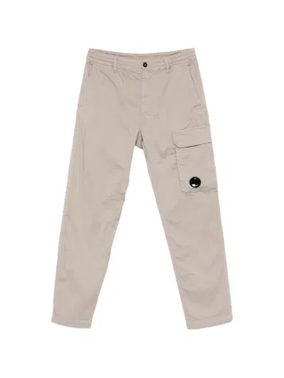 C.p. Company Lens-detail Cargo-pocket Trousers In Brown