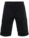 C.p. Company C.p.company Cotton Cargo Shorts In Black
