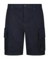 C.p. Company Cotton And Linen Cargo Shorts In Black