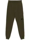 C.p. Company Lens-detail Cargo Track Pants In Green