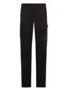 C.p. Company C.p.company Stretch Sateen Ergonomic Cargo Pants In Black
