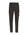 C.p. Company Lens-detail Cargo Trousers In Black
