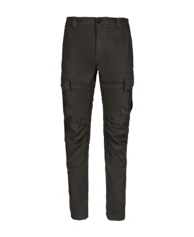 C.p. Company Lens-detail Cargo Trousers In Black