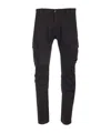 C.p. Company Lens-detail Cargo Trousers In Black