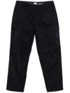 C.p. Company Lens-detail Cargo Trousers In Blue