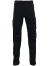 C.p. Company Straight-fit Cargo Pants With Subtle Lens Detail In Blue