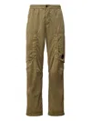 C.p. Company Lens-detail Cargo Trousers In Green