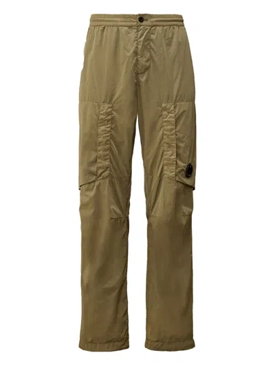 C.p. Company Lens-detail Cargo Trousers In Green