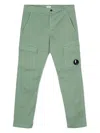 C.p. Company Stretch Cotton Gabardine Cargo Pants In Green
