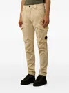 C.p. Company Lens-detail Cargo Trousers In Brown
