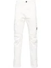 C.p. Company Lens-detail Cargo Trousers In White