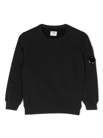 C.p. Company Kids' Micro-lens Sweatshirt In Black