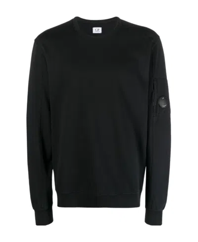 C.p. Company Lens-detail Cotton Sweatshirt In Green