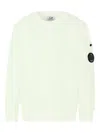 C.p. Company Lens-detail Cotton Sweatshirt In White