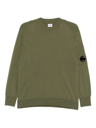 C.P. COMPANY LENS-DETAIL CREW-NECK SWEATER