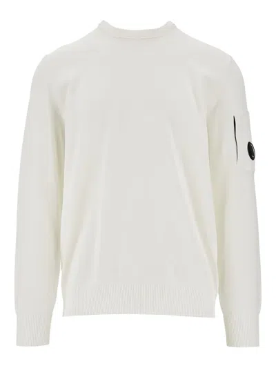 C.P. COMPANY LENS-DETAIL CREW-NECK SWEATER