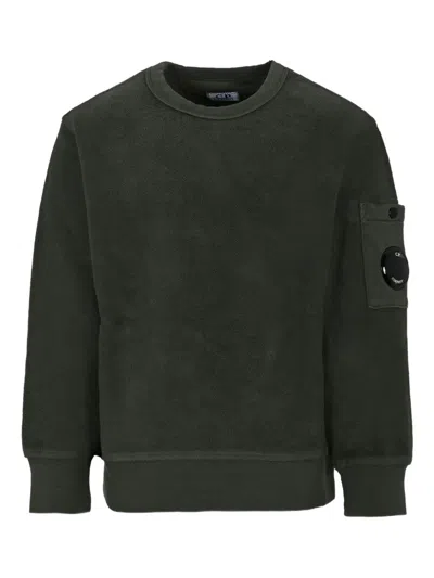 C.p. Company Kids' Lens-detail Crew-neck Sweatshirt In Gray