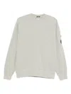 C.p. Company C.p.company Logo Cotton Crewneck Sweatshirt In Gray