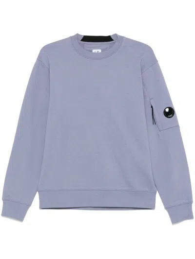 C.p. Company Lens-detail Crew-neck Sweatshirt In Purple