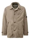 C.p. Company Lens-detail Detachable-hood Coat In Neutral