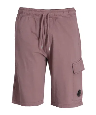 C.P. COMPANY LENS-DETAIL FLEECE SHORTS