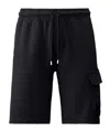 C.p. Company Black Cotton Shorts In Black