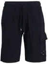 C.p. Company C.p.company Light Fleece Lens Short In Blue