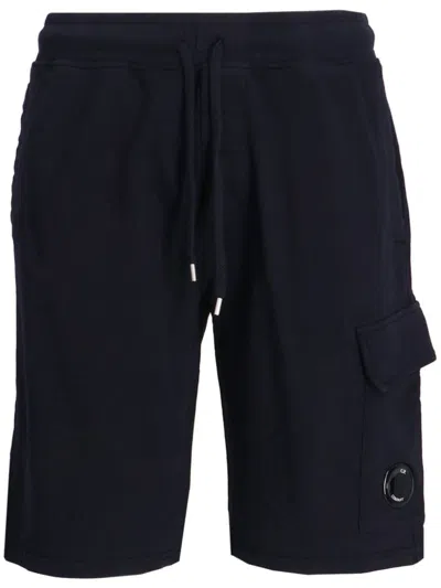 C.p. Company C.p.company Light Fleece Lens Short In Black