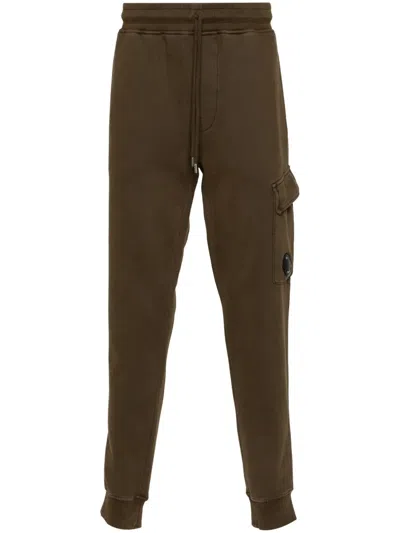 C.p. Company Lens Tapered-leg Track Pants In Green
