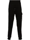 C.p. Company Lens Tapered-leg Track Pants In Schwarz