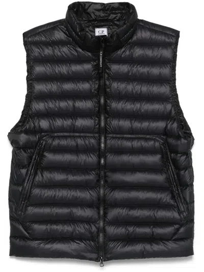 C.p. Company Lens-detail Gilet In Blue