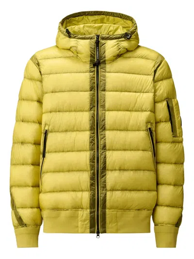 C.P. COMPANY LENS-DETAIL HOODED DOWN JACKET