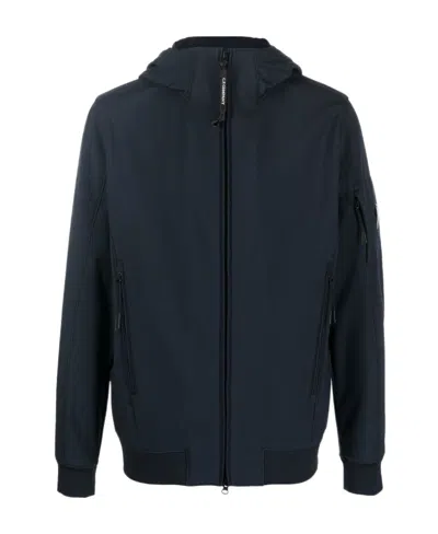 C.p. Company Lens Detail Hooded Jacket In Black