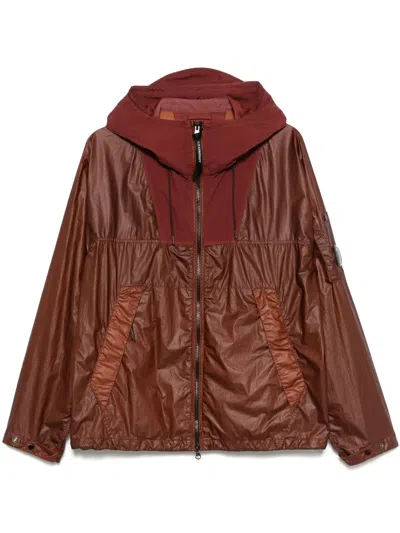 C.p. Company Lens-detail Hooded Jacket In Red