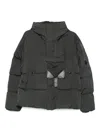 C.p. Company Men Moss Green Quilted Design Classic Hood Snap Button Fastening Flap Pockets Adju In Gray