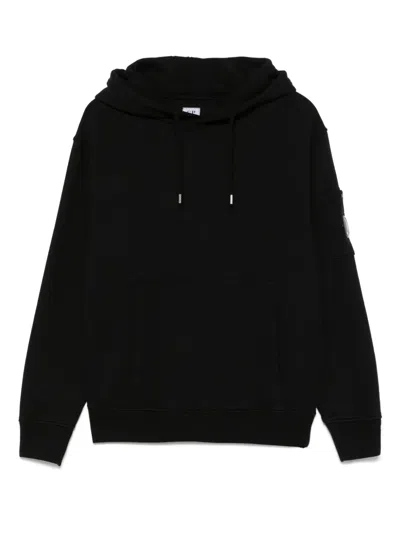 C.p. Company Lens-detail Hoodie In Black